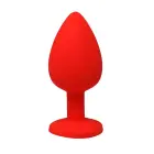 Punane S anaaltapp valge kristalliga – 7 cm — Foto 2