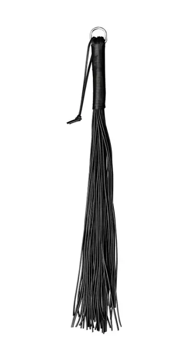 PVC Lover dirbtinės odos botagas – juodas – 60 cm