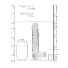 Realistlik dildo munandite ja iminapaga – 21 cm (8.3″) – Läbipaistev — Foto 5