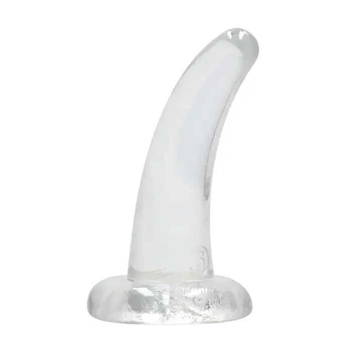 Nerealistisks dildo ar piesūcekni – 11.5 cm (5″) – Caurspīdīgs Foto 5