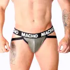 Macho MX27GR – synthetic leather jockstrap – grey-beige – S — Photo 1