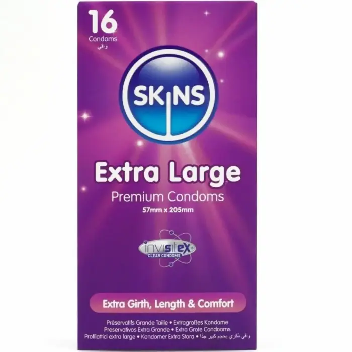 Skins Extra Large Ultra-thin Vanilla Scented Condoms – 16 pcs