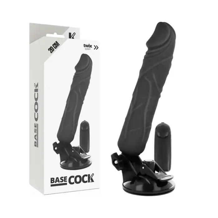 BASECOCK Remote-Controlled вибратор с управлением – 20 см (7.9″) x 4 см (1.6″) – черный