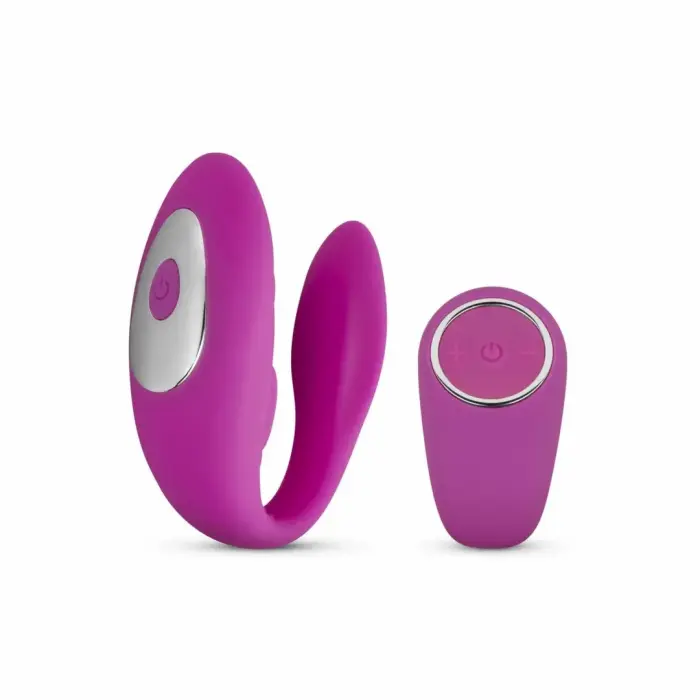 Tap Dancer – remote-controlled couples vibrator with tapping – purple