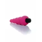 Lance vibruojantis medicininio silikono analinis dildo – 10 cm (4″) – Rožinis — Nuotrauka 4