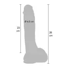 Extreme XXL Realistic Dildo with Suction Cup – 28 cm (11″) – Skin — Photo 4