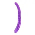 Bubblegum Blast Groovy Times – želė dvipusis dildo – violetinis – 37,5 cm — Nuotrauka 5