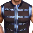 NEK Metallic Shirt with Studs and Mesh Inserts – Blue – L — Photo 7