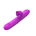 Angelia vibrators ar kustību, rotējošu vārpstu un mēles stimulatoru – 20 cm (7.87″) – violets Foto 4