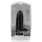 Extra Thick Straight Dildo with Balls – 23 cm (9″) – Black — Photo 2