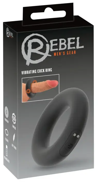 Rebel – rechargeable vibrating cock ring – 10 modes