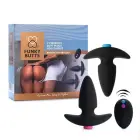 FeelzToys - FunkyButts kaugjuhtimispuldiga anaaltappide komplekt paaridele – 10.6 cm (4.2″) – Must — Foto 3