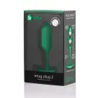 b-Vibe Snug Plug 2 raskusega anaaltapp – 11.4 cm – Roheline — Foto 6