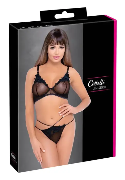 Cottelli Lingerie Bra and Thong Set – L