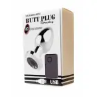 Stymulator Rechargeable USB Vibrating Anal Plug with 10 Functions – 8.4 cm (3.3″) – Silver — Photo 6