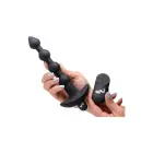 Vibrating Silicone Anal Beads with Remote Control – 18 cm – Black — Photo 5