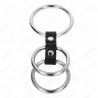 KINK Triple Metal Ring Set with Leather Connector 3.7-5 cm — Photo 3