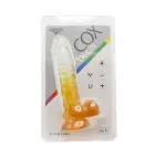 Kiotos Cox värviline dildo – 22.5 cm (9″) – läbipaistev/kollane — Foto 8