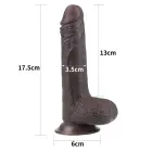 Sliding Skin Dual Layer Dildo – 18 cm (7″) – Black — Photo 3