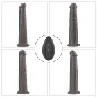 Dual Layered Platinum Silicone Rotator Dildo – 25 cm (10″) – Clear — Photo 5