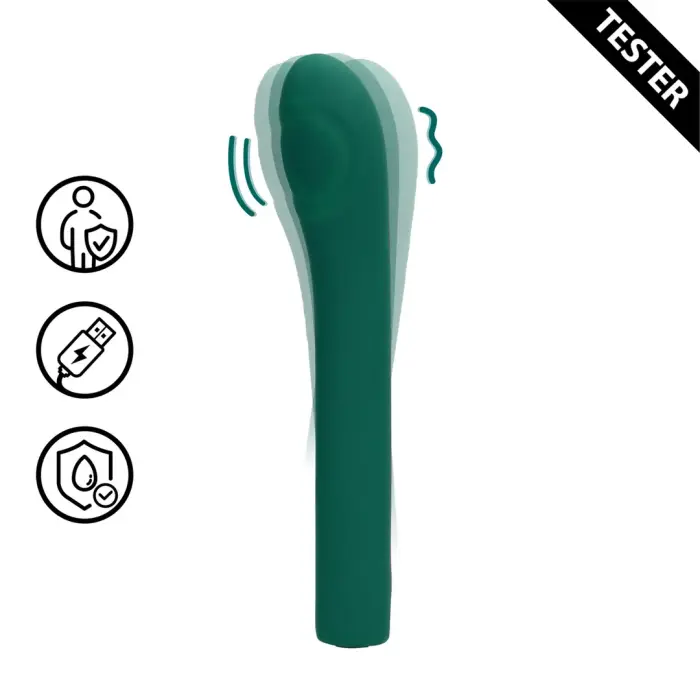 G-точечный вибратор с пульсирующими волнами – 18 cm (7″) – зеленый