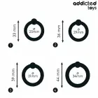 Addicted Toys Silicone Adjustable Pressure Rings Set – 4 Sizes, Black — Photo 4