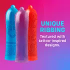 ONE Tattoo Touch Ribbed Condoms – 12 pcs — Photo 2
