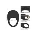 Pleasure Ring – Laetav vibreriv peenise võru – must — Foto 4