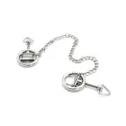 Adjustable Nipple Clamps with Rings and Chain – Silver — Photo 1
