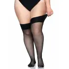 Leg Avenue Plus Elastane Fishnet Stockings – Black – 1X/2X — Photo 5
