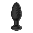Nexus Tornado Medium – rotating vibrating silicone plug with remote – black — Photo 1
