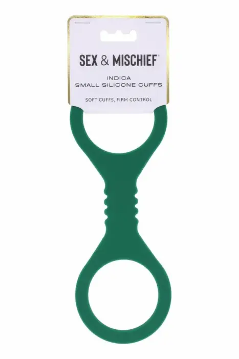 SPORTSHEETS Indica Small Silicone Cuffs – манжеты – силикон – изумрудно-зелёный
