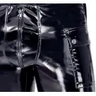 Black Level Black Vinyl Shorts with Padded Pouch and Flap Pockets – XL — Photo 5