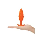 B-Vibe vibreeriv spiraalse tekstuuriga anaaltapp – M – Oranž — Foto 6