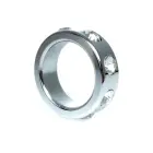Metal Cock Ring with Crystal Diamonds – 3.5 cm — Photo 1