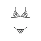 Magic Silk Orthia tīkliņa krūštura un stringu komplekts ar lencītēm un kniedēm – melns – Plus size — Foto 4