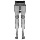 Cottelli LEGWEAR pėdkelnės su atviru tarpkoju ir kojinių dirželiais – juodos – Size 4 — Nuotrauka 5