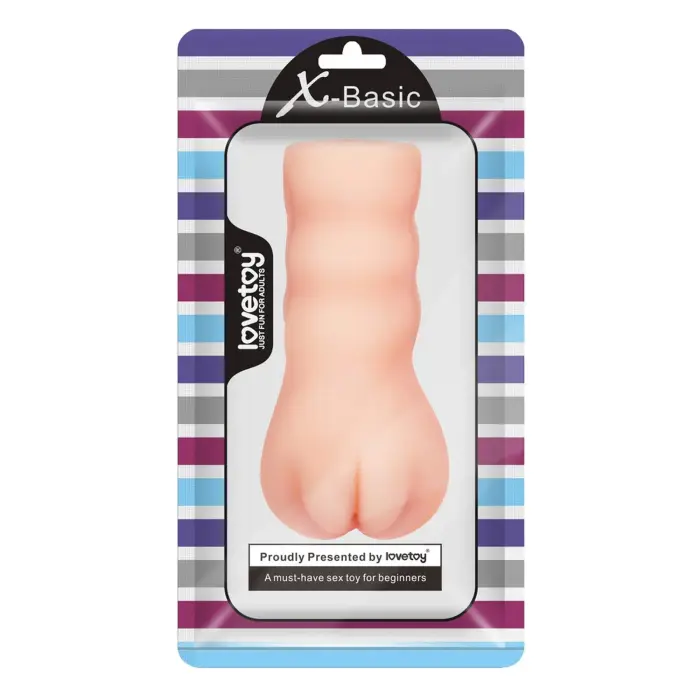 LoveToy X-Basic Pocket Pussy – compact masturbator, TPE – 13 cm × 6.5 cm