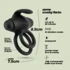 Thumper Vibrating Double Cockring with Remote Control – Black — Photo 6