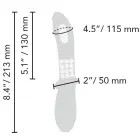 b-Vibe P-taško vibratorius su besisukančiais perlais – 21.3 cm (8.4″) — Nuotrauka 9