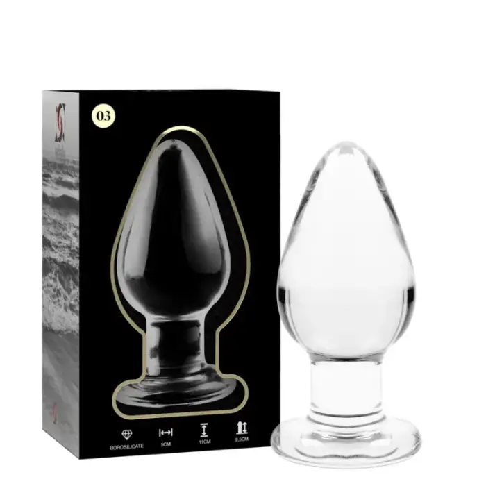 IBIZA Nebula Series Model 3 стеклянная анальная пробка – 11 cm – Прозрачный