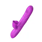 Angelia vibrators ar kustību, rotējošu vārpstu un mēles stimulatoru – 20 cm (7.87″) – violets Foto 7