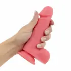 EasyToys – silikona dildo ar sēkliniekiem un piesūcekni – rozā – 17,5 cm — Foto 7