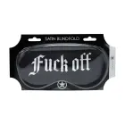 Fuck Off - Printed Satin Mask - Black Foto 2