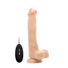 Vibrating Realistic Cock with Scrotum – 25 cm (10″) – Skin — Photo 3