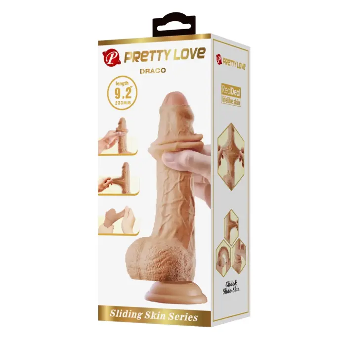 PRETTY LOVE Draco reālistisks dildo – 23.3 cm (9.2″)