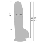 INFERNO realistiškas dildo – 25 cm (9.8″) – kūno spalva — Nuotrauka 2