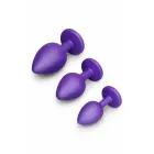 b-Vibe Jeweled Butties Bundle – 3-piece silicone anal plug set with jewel base — Photo 3