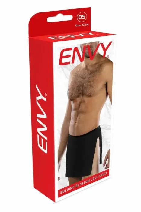 ENVY Bulging Blossom Lace Skirt – Black – One Size