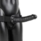 RealRock Hollow Strap-On Dildo – 24.5 cm (10″) – Black — Photo 2